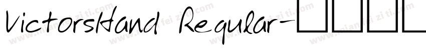 VictorsHand Regular字体转换